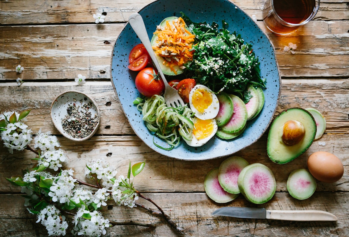 Diverse food groups representing balanced nutrition